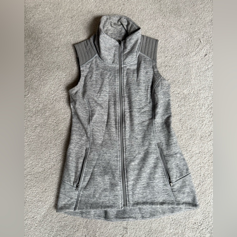athleta heather gray vest